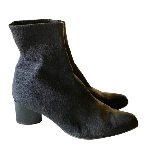 Vintage Robert Clergerie‎ Sock Booties Black 8 - Picture 1 of 7